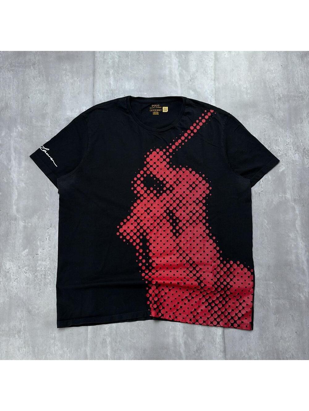 Y2K Black Polo Ralph Lauren Big Pony Graphic T-Shirt